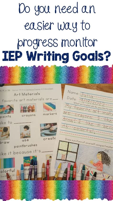 IEP Goals, Data Sheets, and Assessments for Writing Sentences and ...