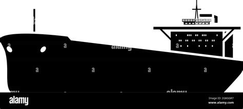 Sea ship oil silhouette Black and White Stock Photos & Images - Alamy