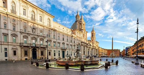 Piazza Navona And Fountain Piazza Fountain Summer Photo Background And ...