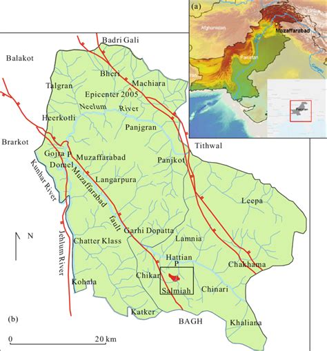 (a) General location map of Pakistan, rectangle showing the location of ...