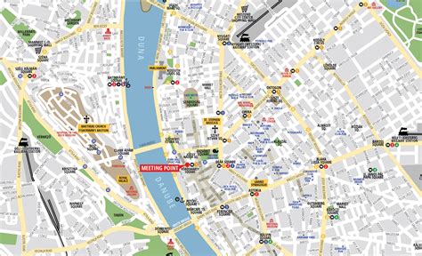 Budapest Attractions Map PDF - FREE Printable Tourist Map Budapest, Waking Tours Maps 2019