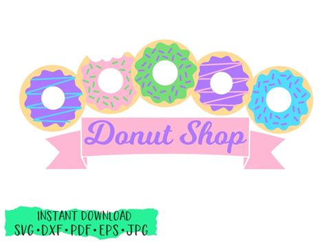 Donut Shop Sign Donut Shoppe Doughnut Svg Cut File - Etsy