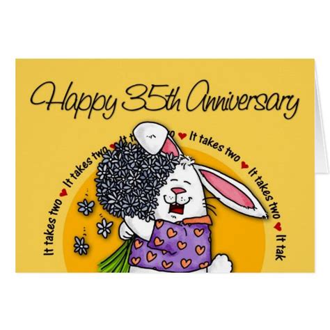 Wedding - Happy 35th Anniversary Card | Zazzle