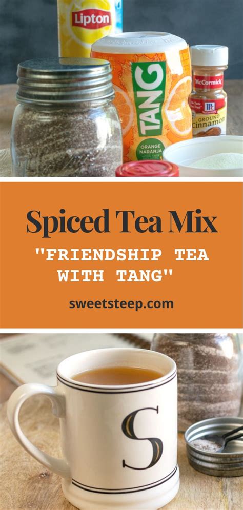 Spiced Tea Recipe with Tang | Friendship tea recipe, Tea mix recipe, Spiced tea recipe with tang