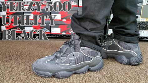 YEEZY 500 UTILITY BLACK REVIEW & ON FEET - YouTube