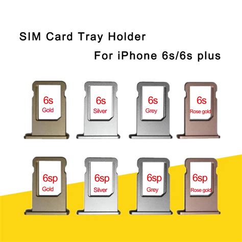 Nano SIM Card Tray Holder For Apple iPhone 6s 6s Plus Grey Silver Gold Rose Gold Sim Tray Holder ...