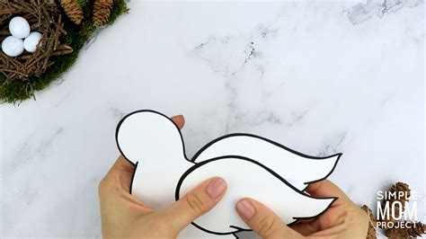 Free Printable Cut and Paste Dove Craft for Kids with Dove Template