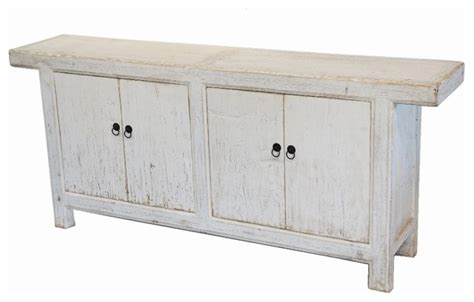 Reclaimed Wood White Sideboard Buffet Media Cabinet - Farmhouse - Buffets And Sideboards - by ...