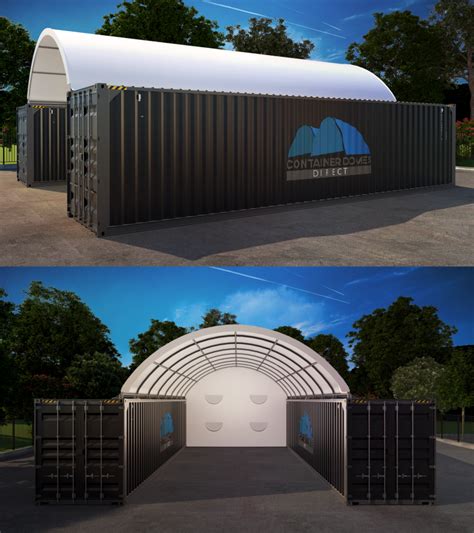 20 x 40ft Container Dome Shelters (6 X 12M) Incl Back Wall