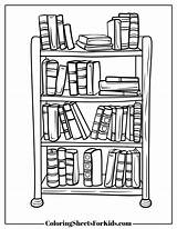 Bookshelf Coloring Pages Free Print And Downloads  Sheets sketch template