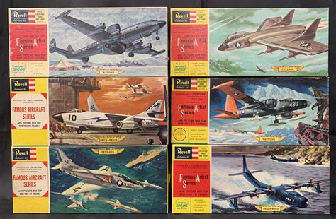 6 Vintage Revell Aircraft Model Kits