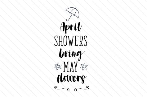 April Showers Bring May Flowers Clip Art Black And White
