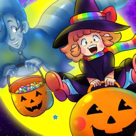 Gwendy & Ghost Halloween Wallpaper by doublemaximus on Newgrounds