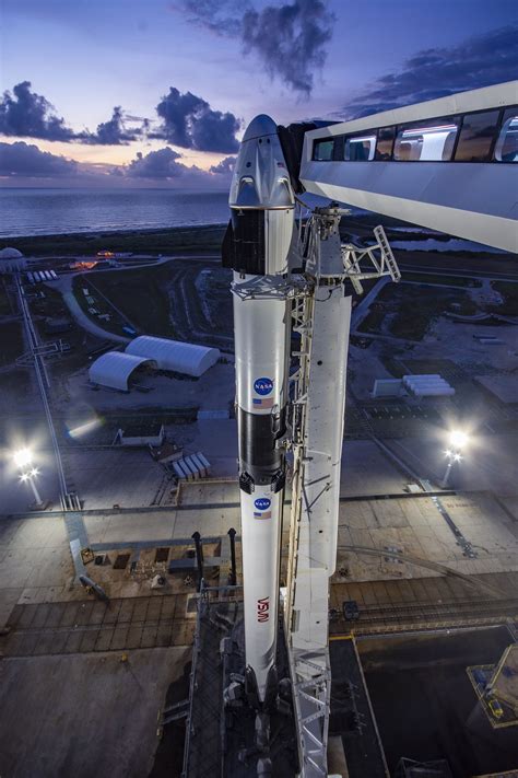 SpaceX Demo-2 Falcon 9 and Crew Dragon stand ready at historic Kennedy Space Center Pad 39A. : r ...