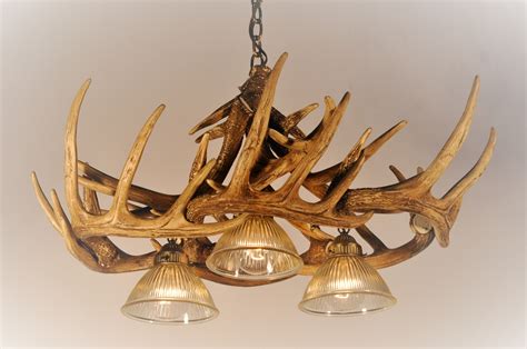 Deer 10 Antler Chandelier 3 Downlights | Cast Horn Designs