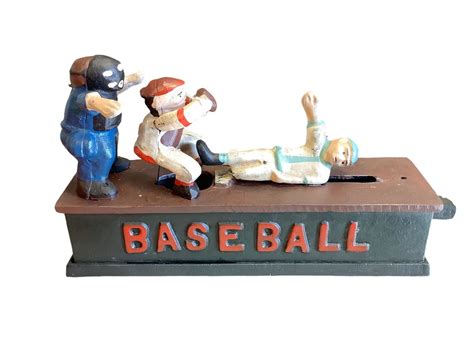 Baseball cast iron mechanical bank reproduction 1995. - Aug 26, 2022 | Apple Tree Auction Center ...