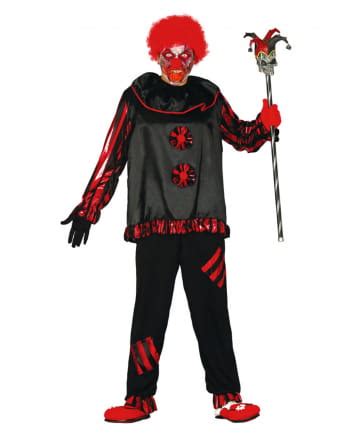 Black Zombie clown costume | Creepy Clown disguise | horror-shop.com