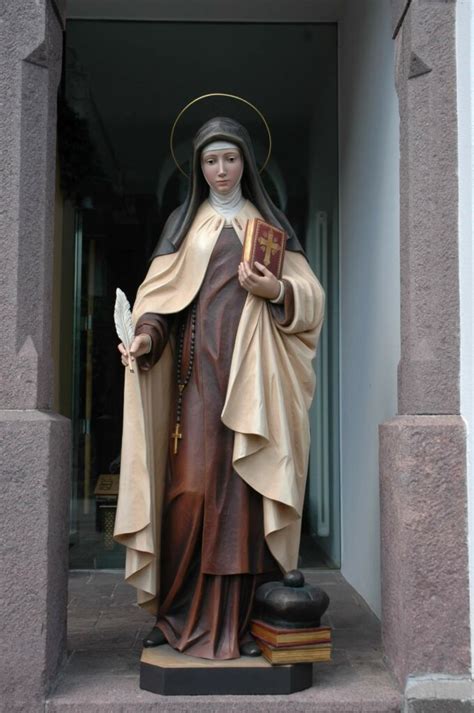 Wooden statue of St.Theresa Avila - Ferdinand Stuflesser 1875