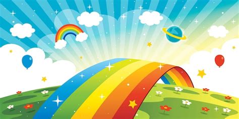 Premium Vector | Concept Of A Colorful Rainbow