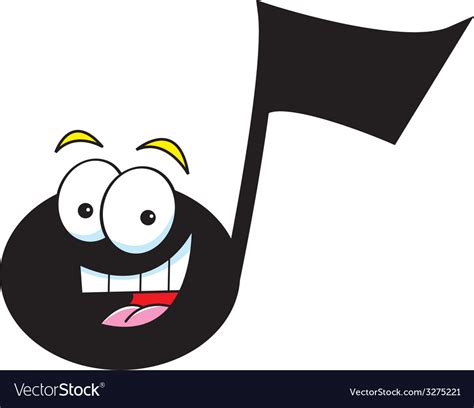 Cartoon musical note Royalty Free Vector Image