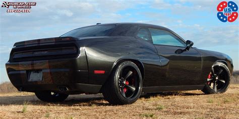 Dodge Challenger US Mags Standard-U500 Wheels Matte Black Center | Gloss Black Lip