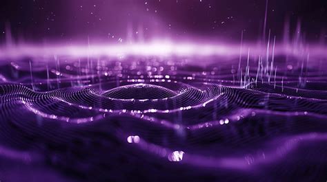 Abstract Dark Purple Ring With Sound Waves Oscillating Background, Space, Ring, Blur Background ...