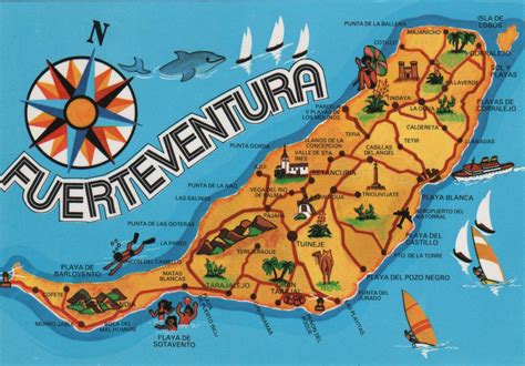 Fuerteventura | Fuerteventura, Surf maps, Tourist map