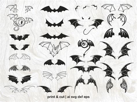 Bat Wings Vector Bundle Bat Wings Pack Bat Wings Svg Bat - Etsy Canada