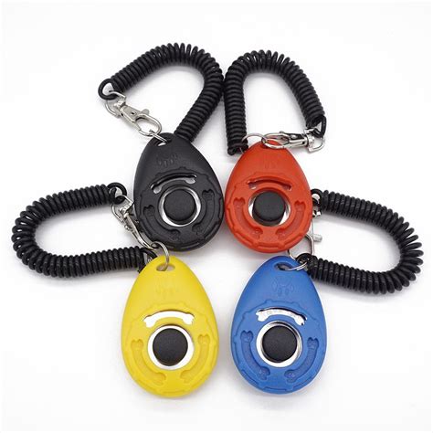 Fengke 4 Pack Dog Clicker Training Tool with Wrist Strap Loud and Clear Dog Clickers for Indoors ...