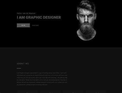 Free Dark Personal Portfolio Template PSD - TitanUI | Personal ...