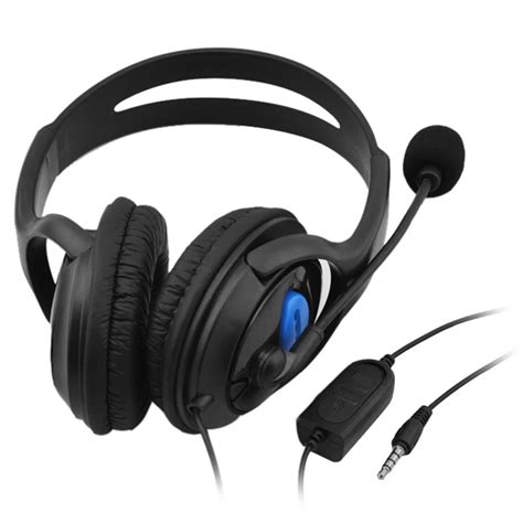 3.5mm Wired Volume Control Gaming Headphones Over Ear Game Headset Stereo Bass with Microphone ...