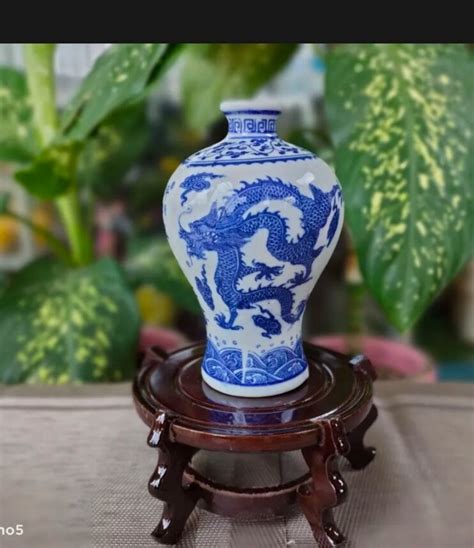 Porcelain vase porcelain collection collectible items blue dragon ...