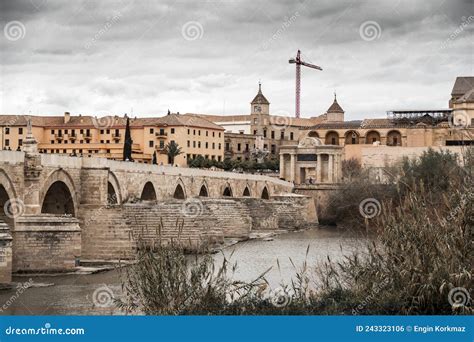 The Roman Bridge and the Calahorra Tower in Cordoba, Spain Editorial Photo - Image of mezquita ...