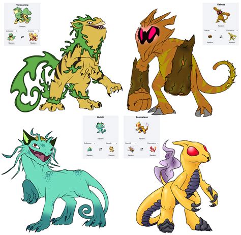 Pokemon Fusion set 1 by Arborix on DeviantArt