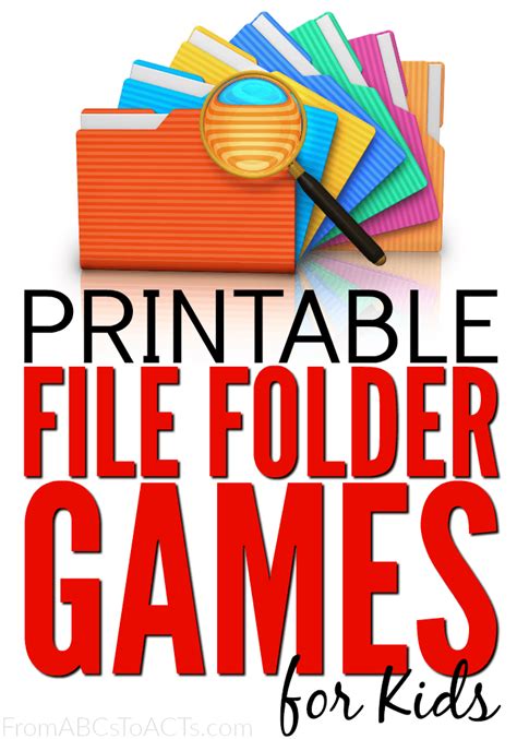 File Folder Fun Free Printable