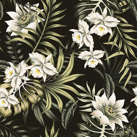 Wallercity Retro Black Floral Peel and Stick Wallpaper Floral Wallpaper ...