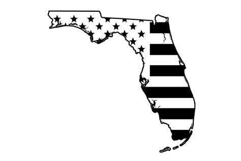 Florida Shape American Flag Graphic by SunandMoon · Creative Fabrica