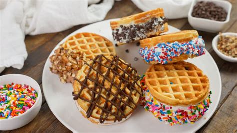 Homemade Waffle Ice Cream Sandwiches Recipe - The Wanderlust Kitchen