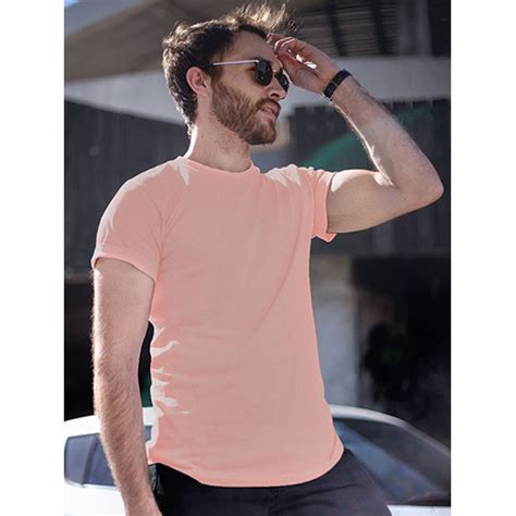 Cotton Mens Rose Pink Plain T-shirt at Best Price in Delhi | Avyakt ...