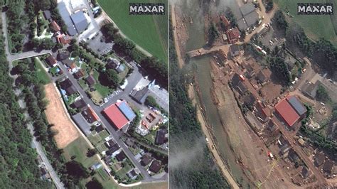 Germany floods: Before and after satellite images show devastation caused | World News | Sky News