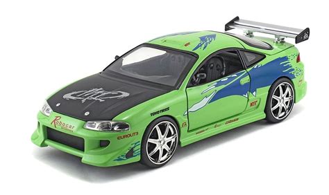 Brian's Mitsubishi Eclipse Green "The Fast & Furious " Movie (2001) 1/24 by Jada 97603 - Walmart.com