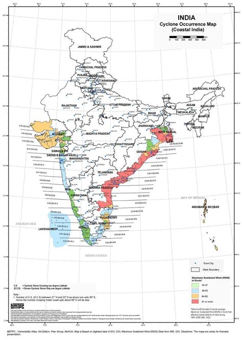 Cyclone hazard map of India (Source: BMTPC, India 2019) | Download Scientific Diagram