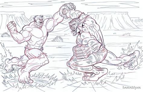 Hulk Vs Abomination Coloring Pages