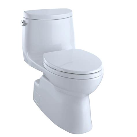 TOTO Carlyle II 1-Piece 1.28 GPF Single Flush Elongated Skirted Toilet ...