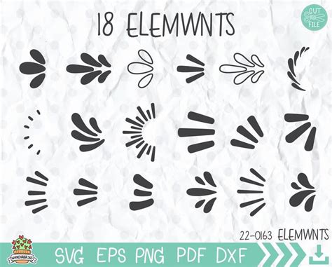 Design Element Svg Bundle, Accent Svg, Flourish Svg, Ornaments Svg ...