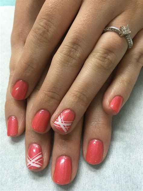 Salmon Coral stamped gel nails Coral Gel Nails, Coral Nails With Design, Gel Nail Colors, Uv Gel ...