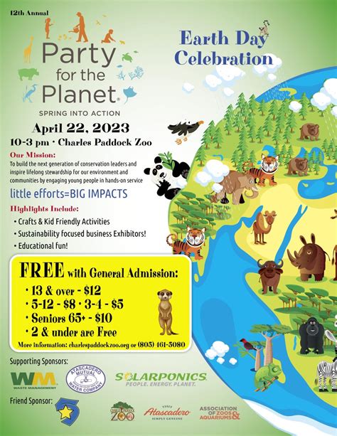 Charles Paddock Zoo Invites You to 12th Annual Party for the Planet • Atascadero News