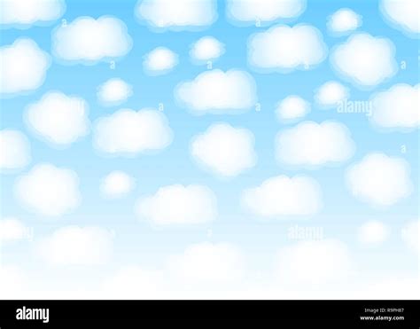 Cloud design. Baby background. Blue sky with clouds. Vector ...