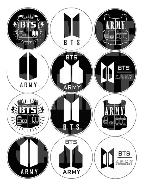 Buy BTS Army Logo Stickers Bangtan Boys Large 2.5” Circle Stickers to ...