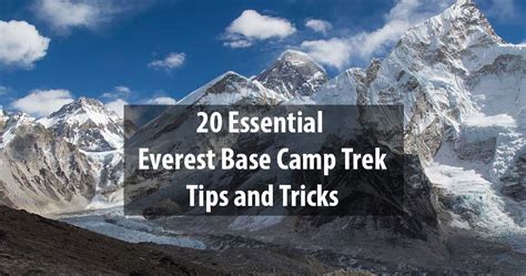 20 Essential Everest Base Camp Trek Tips and Tricks